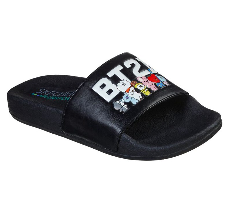 Skechers Exclusive: Pop-Ups - Bt21 Mania - Womens Slide Black/Multicolor [AU-FA3324]